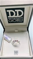 Ringe Davite & Delucchi Dame CLASSIC LINE in Weißgold Rubino 0.19 Ct AA032136RB - AA032136RB